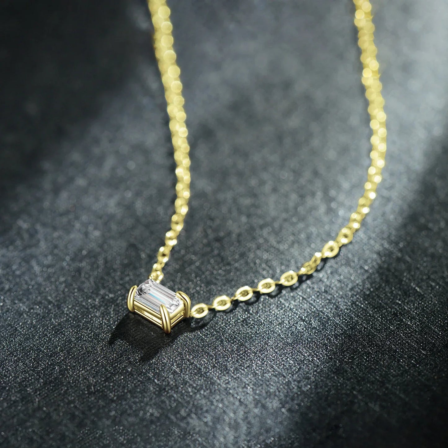 Genuine 925 Sterling Silver Fashion Charm AAA Zirconia Pendant Necklace For Women Silver Female Necklaces Fine Jewelry