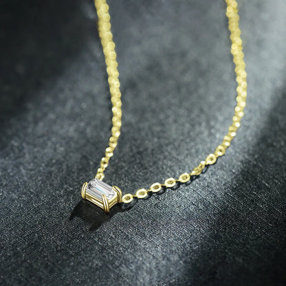 Genuine 925 Sterling Silver Fashion Charm AAA Zirconia Pendant Necklace For Women Silver Female Necklaces Fine Jewelry
