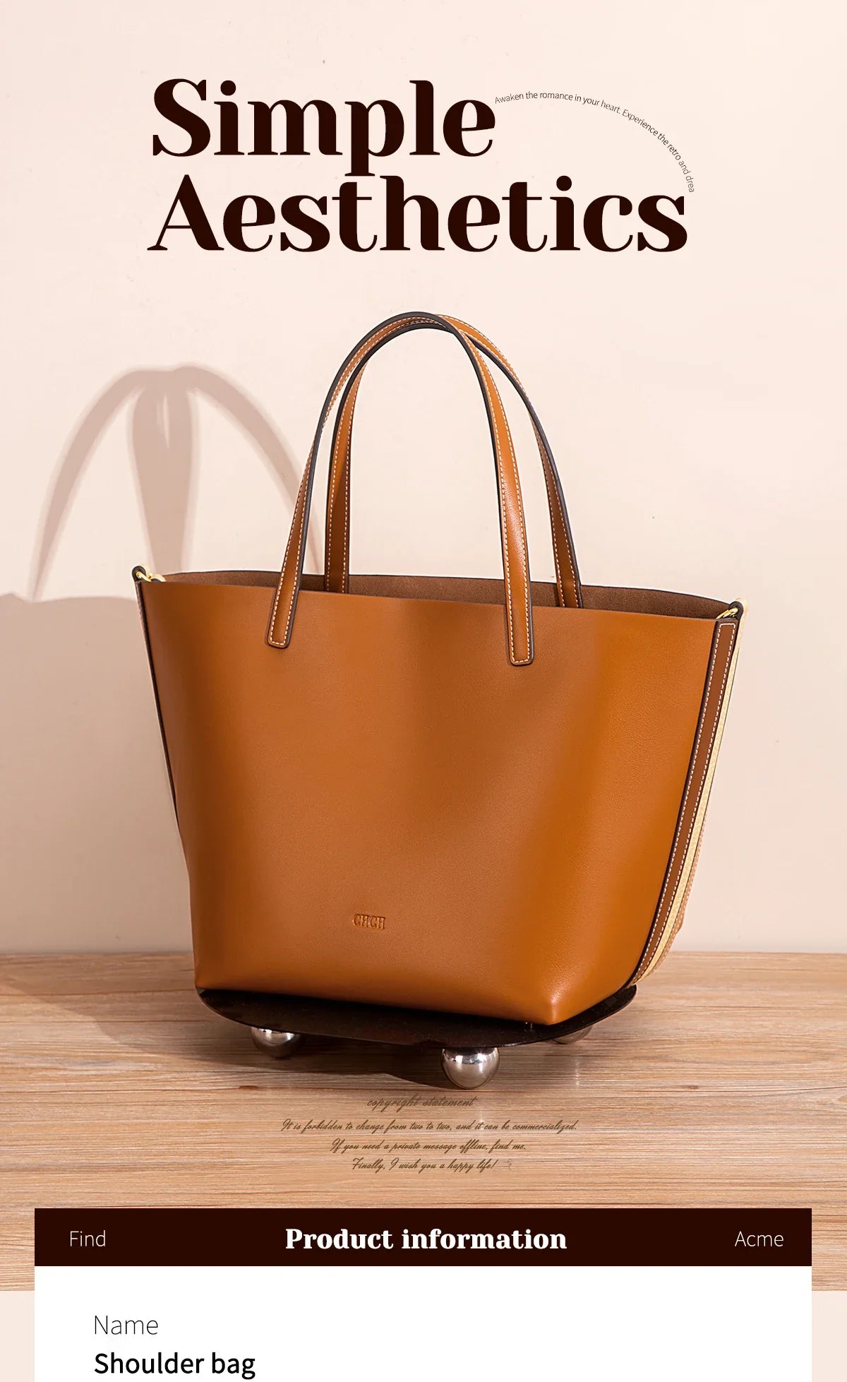 Autumn and Winter Classic Solid Color Retro Handbag, Women's New Large Capacity Tote Bag