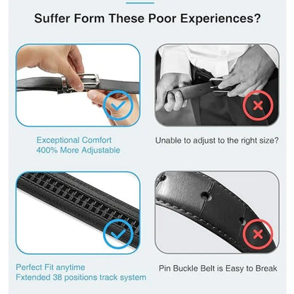 Fashion Automatic Buckle Men's Belt Men's Genuine Leather Belt Luxury Designer Black Brown 3.5 cm Ratchet Belt for Men
