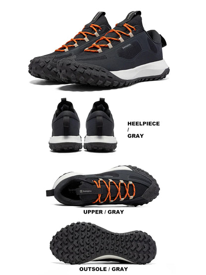 Men Hiking Shoes Outdoor Waterproof Camping Resistant Non Slip Sneakers Male Casual Lightweight Lace-Up Walking Shoes
