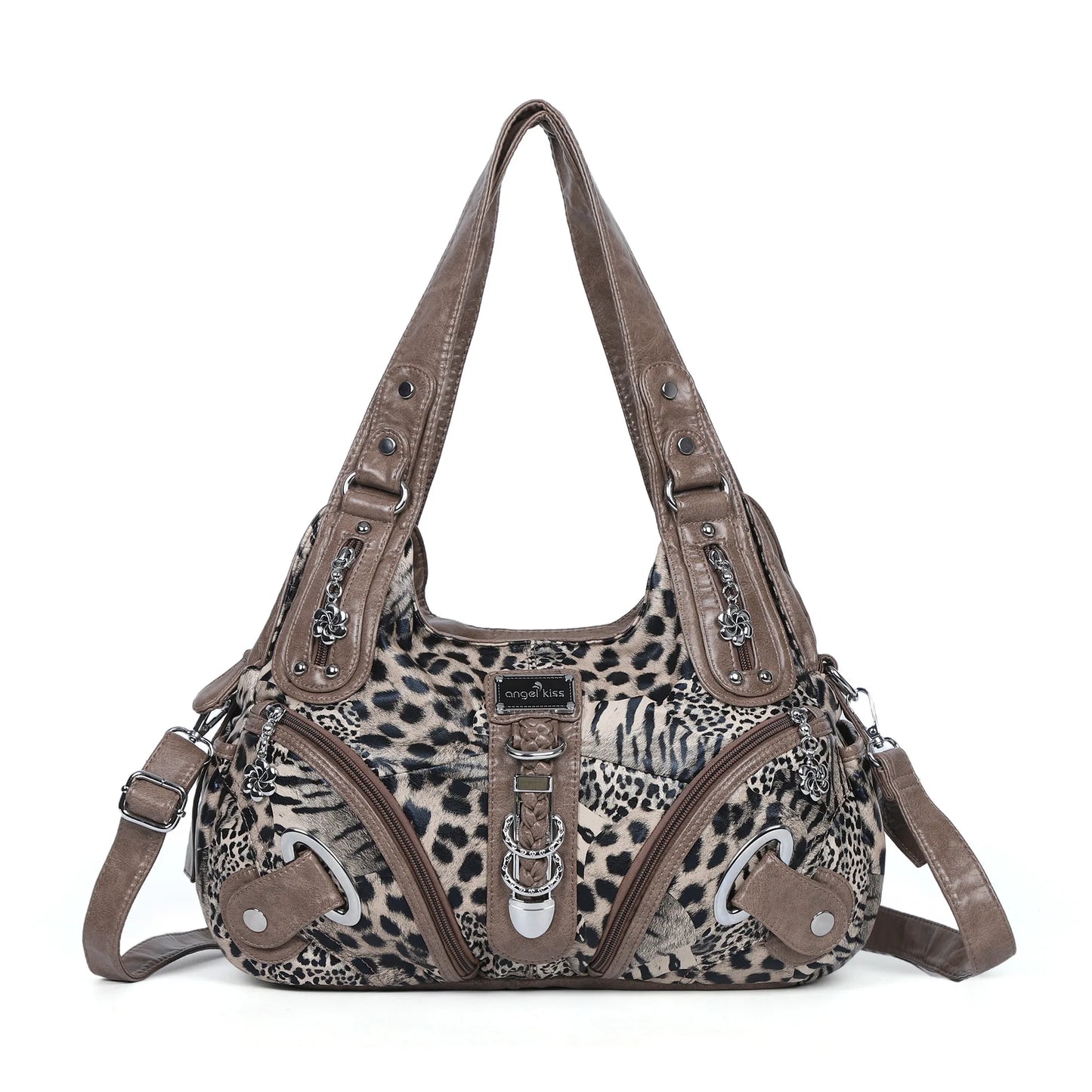 Women Handbags Fashion Leopard Shoulder Bag Large Tote Top-handle Shopping Pack Multifunctional Satchel Lady Hobos  Big Purse
