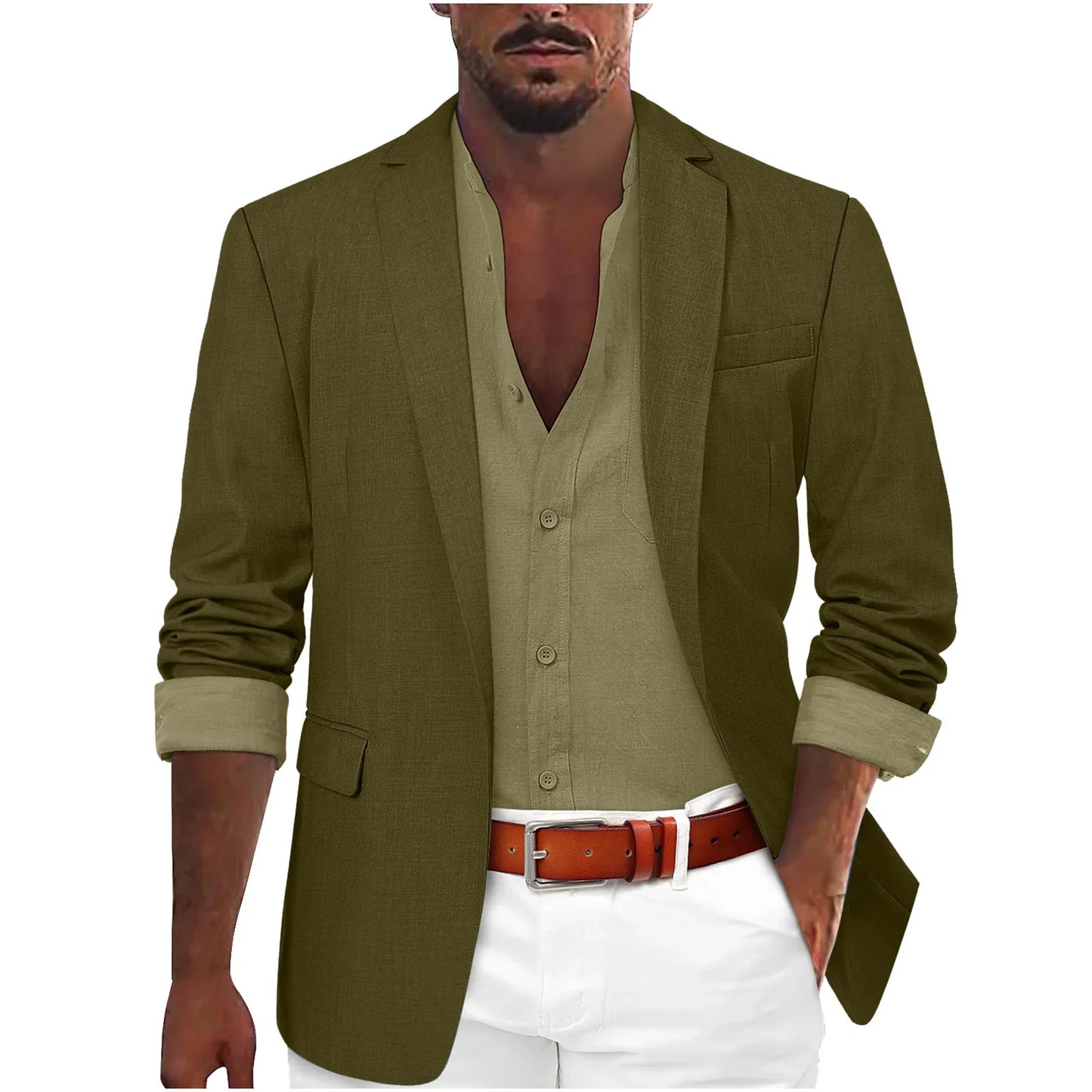 2026 Fashion Men's Clothing Business Casual Blazer Coats Classic Single Button Slim Fit Suit Jackets Elegant Gentleman Suit Tops