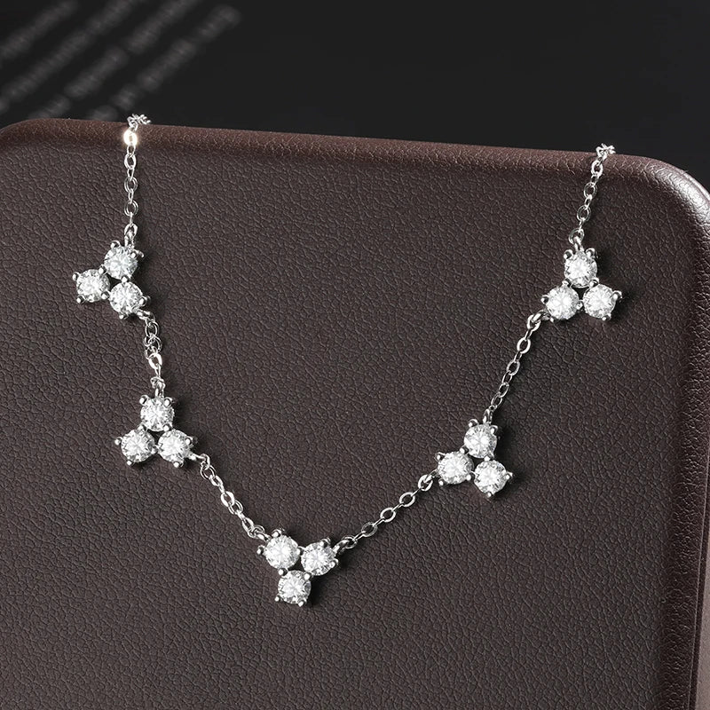 3mm D Color Moissanite Necklace Lab Diamond GRA Certified Fine Jewelry 925 Sterling Silver Necklaces Wedding for Women
