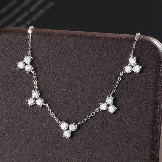 3mm D Color Moissanite Necklace Lab Diamond GRA Certified Fine Jewelry 925 Sterling Silver Necklaces Wedding for Women