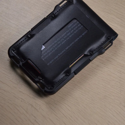 leather Credit Card Holder Wallets Men Brand Rfid Black brown Magic mutifunciton  Slim Mini Wallet Small Money Bag Male Purses