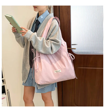New Fashion Simple Shoulder Bag Women Large Capacity Comfortable Versatile Texture Tote Bag Simple Casual Storage Handbag