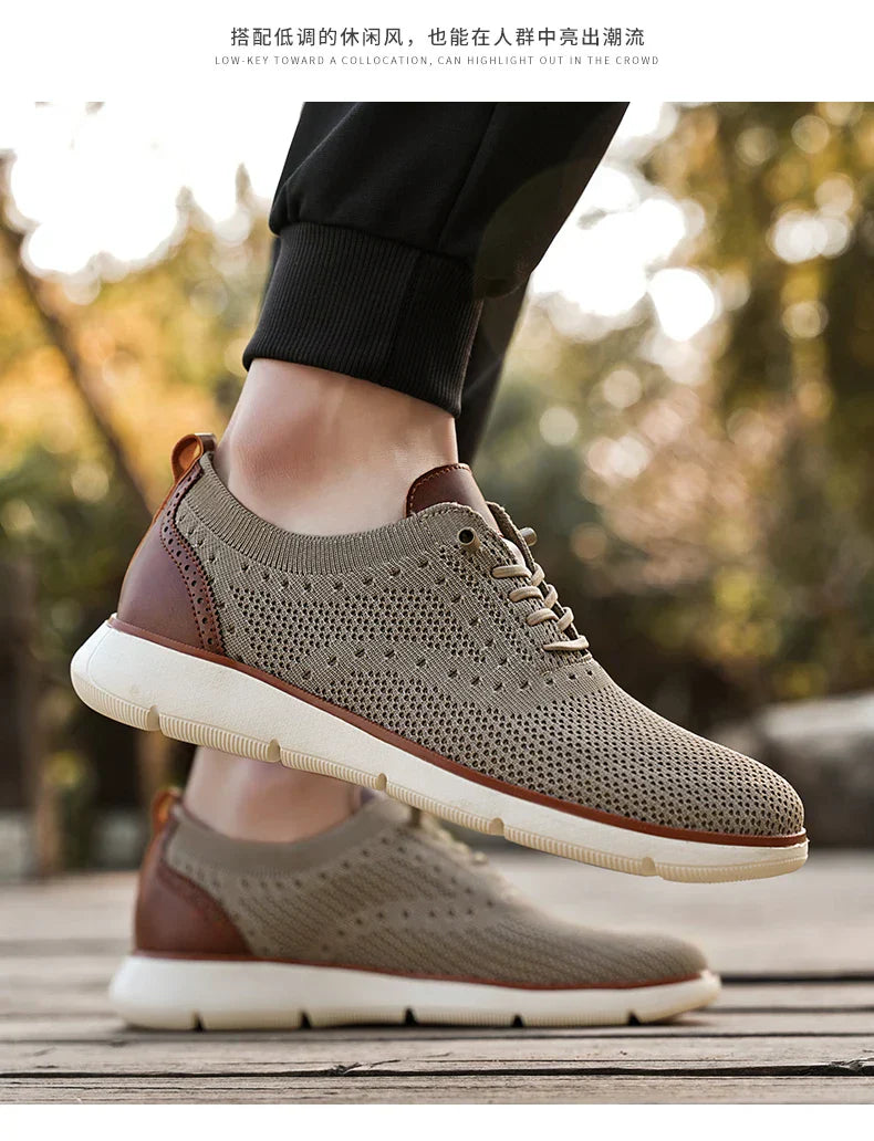 Large Size Comfortable Men's Shoes Light Fashion Casual Sports Shoes Breathable Flying Mesh Top Loafers