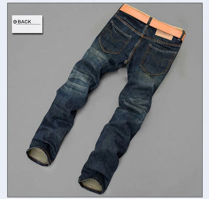 New Men's Spring Autumn Jeans Classic Male Skinny Straight Stretch Brand Denim Pants Summer Overalls Slim Fit Trouser Men Jeans