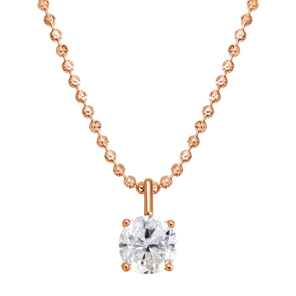 Round Brilliant Cut 2/3/4ct Solitaire Moissanite Pendant Necklaces Women s925 1.5mm Solid Choker Big Diamond Neck Chain