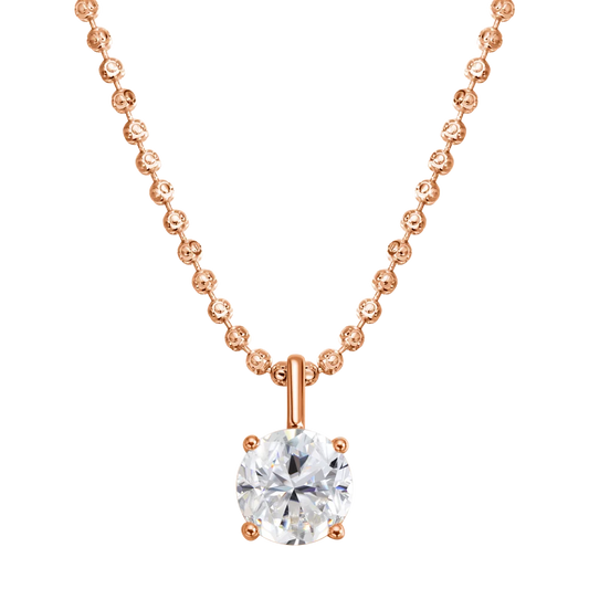Round Brilliant Cut 2/3/4ct Solitaire Moissanite Pendant Necklaces Women s925 1.5mm Solid Choker Big Diamond Neck Chain