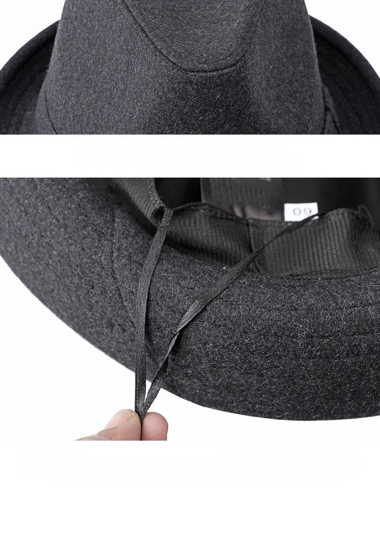 Gentleman Hat Men's British Style Retro Simple Pure Color  Top Hat Men's Casual Jazz Hat