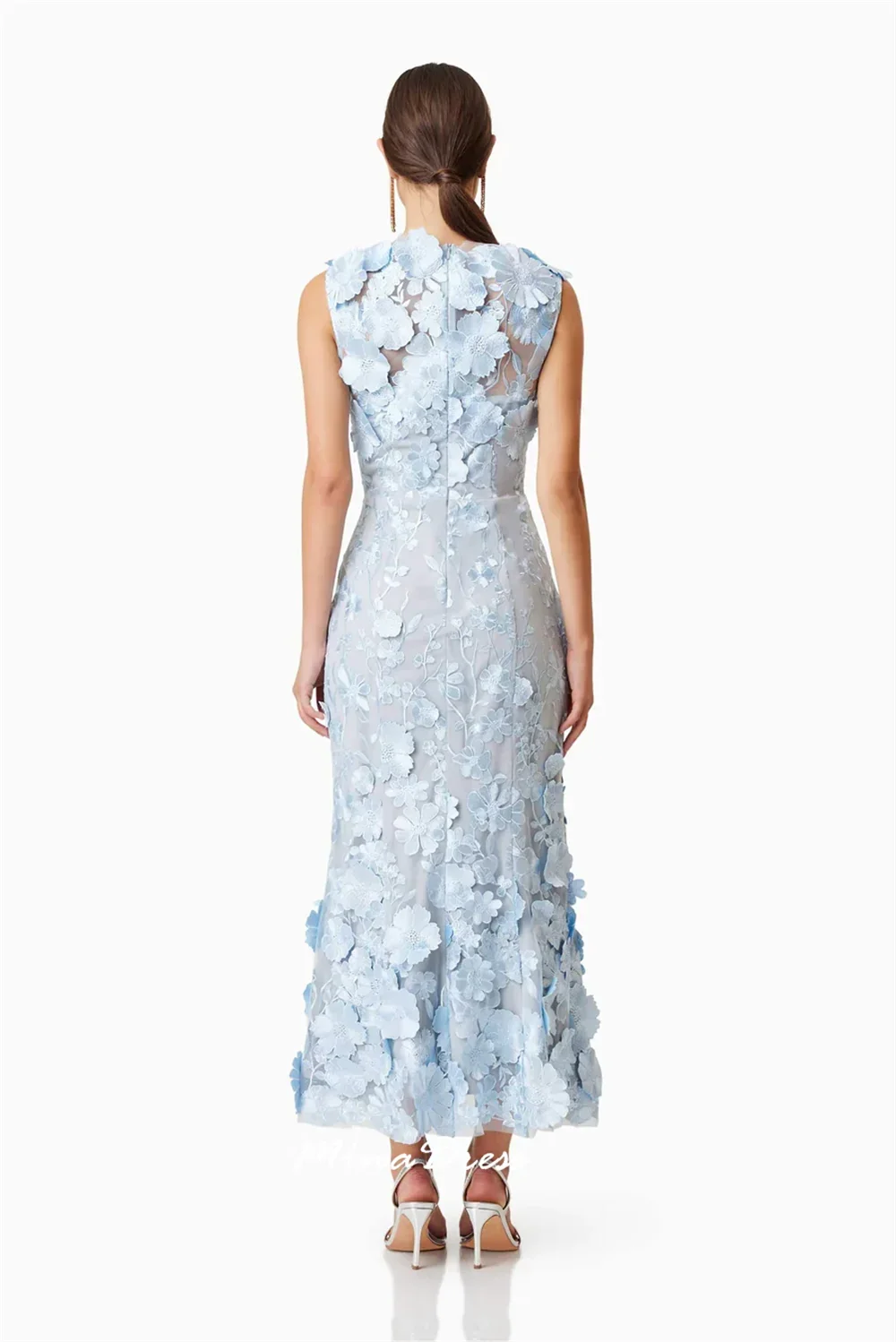 Mina Customized Cocktail Party Prom Dress Arabic Evening Dress Luxury Elegant Party Dresses Woman Grace 3D Floral Lace 2025