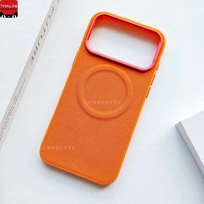 For iPhone 17 Pro Max 17 Pro Case Luxury Leather Magnetic Back Cover For Magsafe wireless charging Shell Bumper Funda
