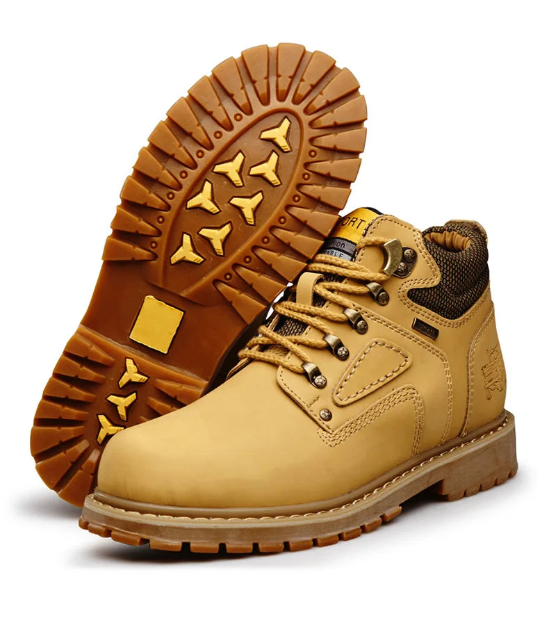 Natural Cow Leather Men’s Women Boots Handmade Retro Winter Autumn Shoes Ankle Snow Boots for Men Top Quality Shoes Dropshipping