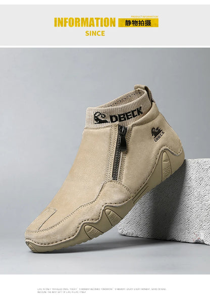 DBECK Men Sneakers Casual Shoes Male High Top Sneakers Winter Warm Designer Fashion Loafers Lace Up Shoes Men Ankle Boots