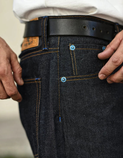 SZ6601-10OZ Men Jeans Selvedge Sanforized Denim Jeans Summer Indigo Jeans for Man Regular Fit Straight Leg 10 Oz