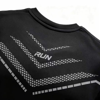 Men's Single-Piece Thin Breathable Quick-Dry Moisture-Wicking Long Sleeve Compression Shirt for Summer Running Fitness
