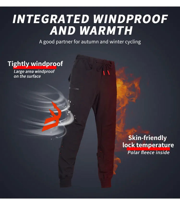 Men's Motorcycle Pants Winter Plus Fluff Warm Windproof Splash-proof Water Riding Trousers With CE Protective Accessories