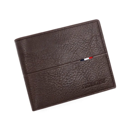 Slim Men's Wallet - New Short Zipper Design, Card & Photo Holder, Simple Coin Pocket - High - Quality PU Leather