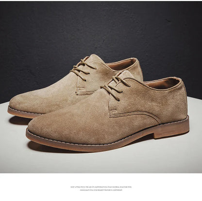Luxury Men Derby Shoes High Quality Suede Leather Shoes for Men Business Casual Shoes Lace-Up Men Party Wedding Shoes Large Size
