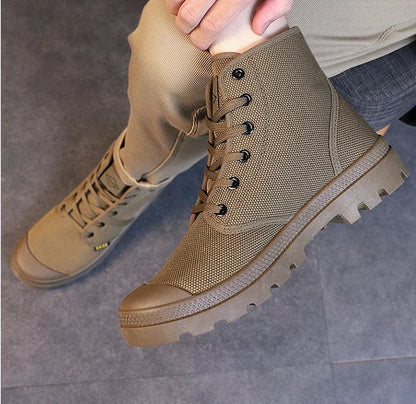 Canvas Ankle Retro Male Shoes Short Barrel Booties High Quality Men's Boots Designer Fashion Cheap Comfortable New Non Slip Y2k