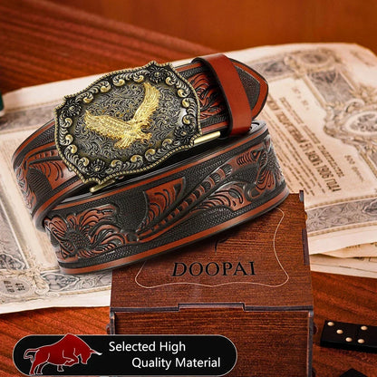 Men's Casual Style Belt PU Leather Belt Main Body Metal Buckle Belt Smooth Buckle Belt High-quality Male Belt 3.8cm