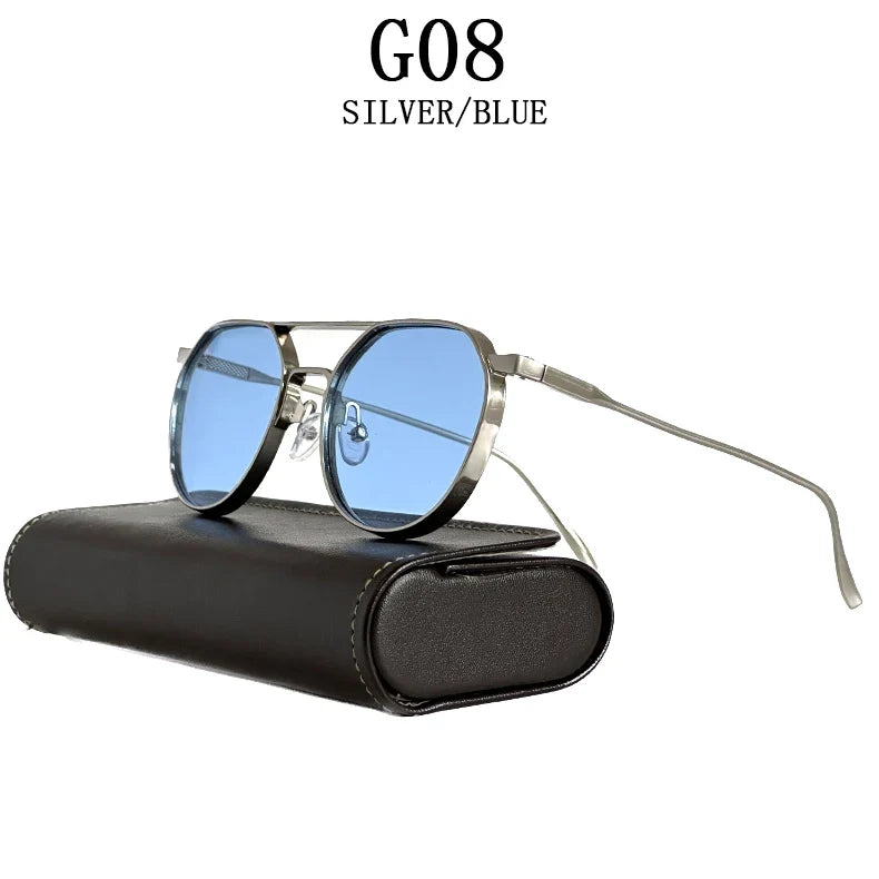 Heavy Metal Sunglasses For Men Round Steampunk Sunglasses Women Trendy Luxe Punk Fashion Glasses Gafas De Sol Hombre Zonnebril