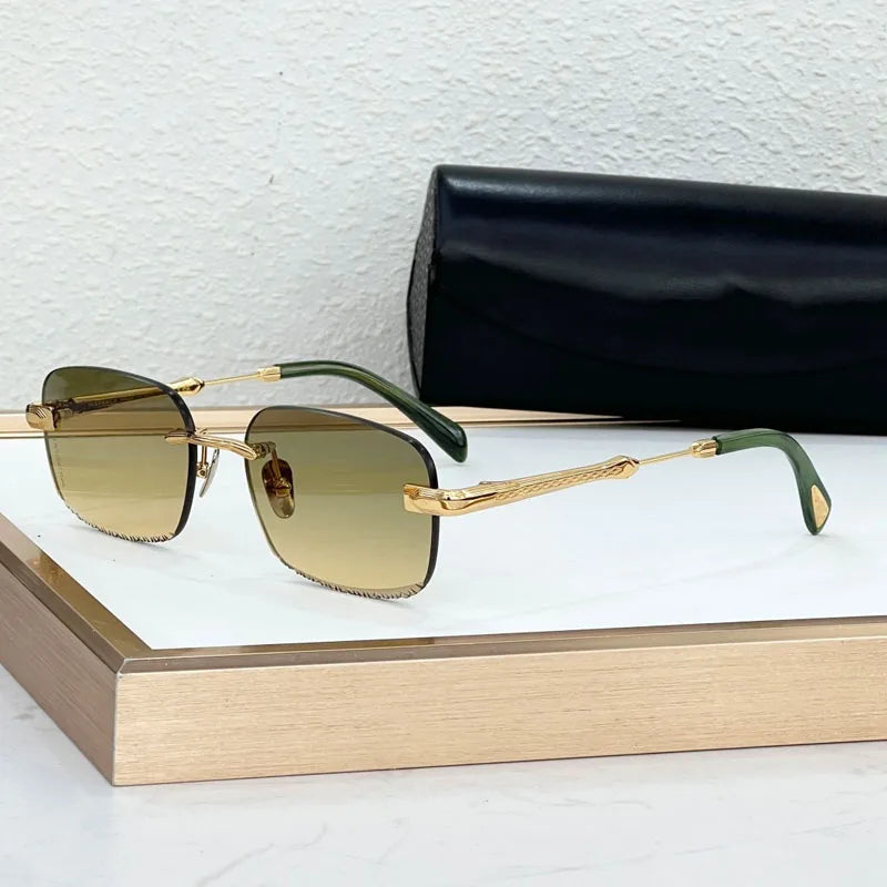 Z197 Luxury Designer Boundless Sunglasses Square High Quality Brand Fashion Trendy UV400 Classical Vintage Eyeglasses with Case