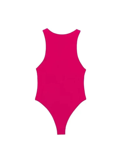 Women Fashion With Halter Neck Skinny Bodysuit Sexy Sleeveless Snap-button Female Playsuits Mujer