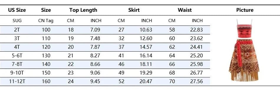 Moana Dress Kids Girls Children Cosplay Princess Birthday Carnival Party Costume with Necklace Flower Set Summer