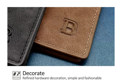 2022 New Fashion PU Leather Men's Wallet With Coin Bag Zipper Small Money Purses Dollar Slim Purse New Design Money Wallet