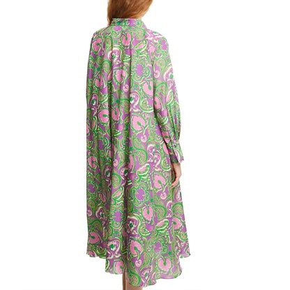 New Summer Women Elegant Dress Femme Retro Commuting Shirt Dress Long Sleeved Lace Up Design Casual Dresses