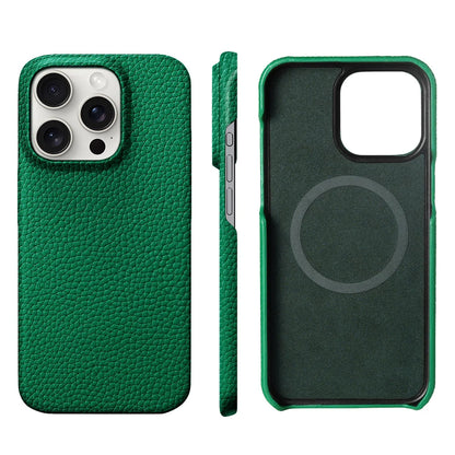 Natural Cowhide Leather for Magsafe Case for iPhone 16 15 Pro Max Promax 15Pro 16Pro Luxury Magnetic Phone Back Cover