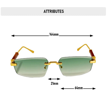 Rimless Sunglasses Women 2026 UV400 Protection Fashion Glasses Vintage Sunscreen Shades Lentes De Sol Mujer Lunette Soleil Femme