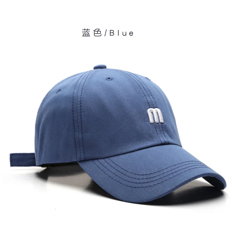 Fashion 100% Cotton Baseball Cap for Men and Women Letters Embroidered Snapback Hat Summer Sun Caps Unisex Casual Hip Hop Hats