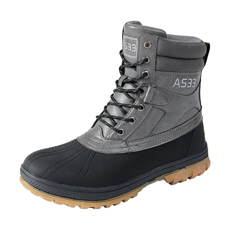 Plus Size 48 Outdoor Men Boots Winter Snow Boots for Men Training Work Boots Waterproof Slip-Resistant Keep Warm Winter Shoes