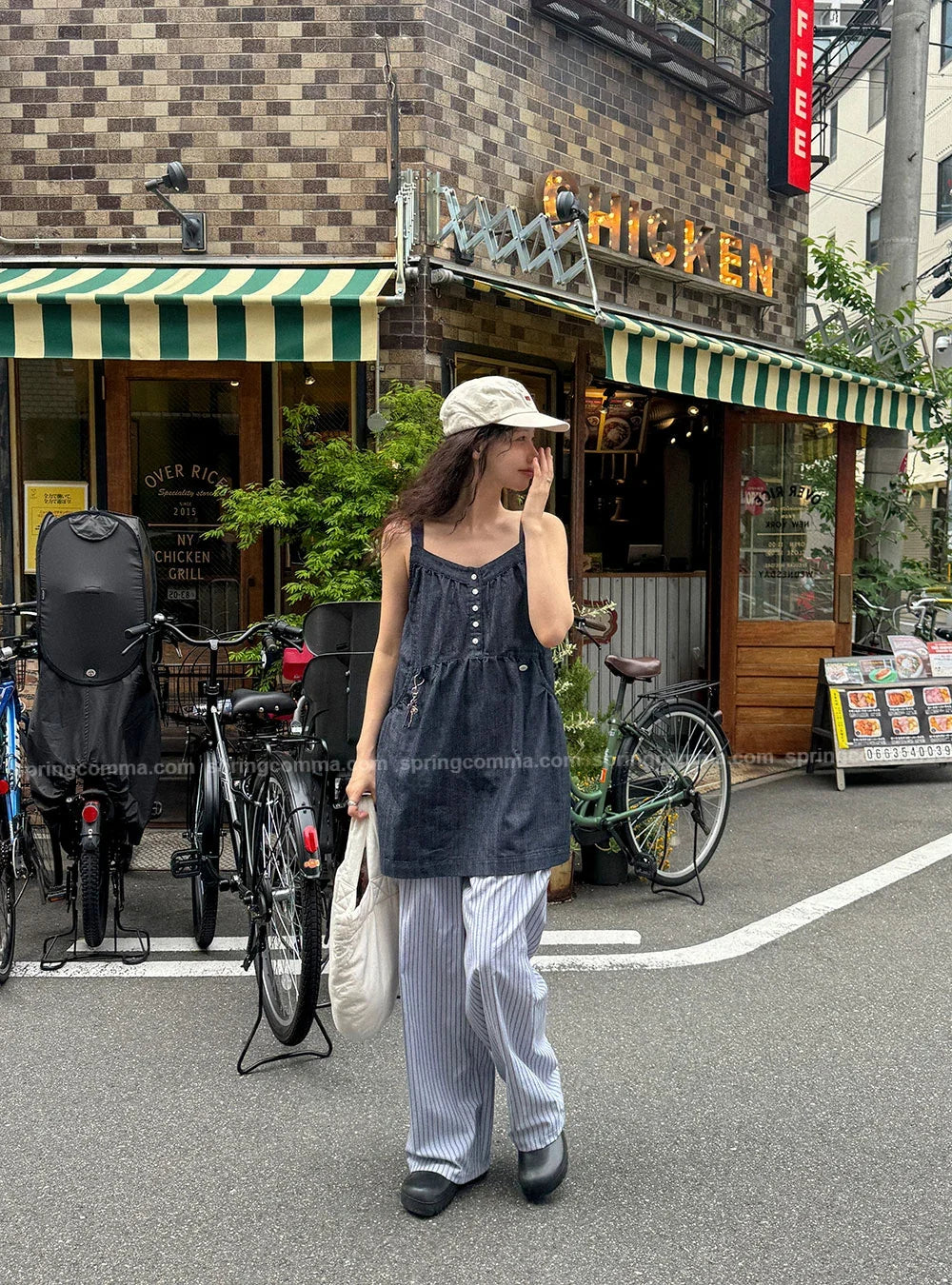 Korean Sle ort Denim Overalls Women's Faionable Summer Dr Vest Dr No Brand Commute Sle 00% Other Material
