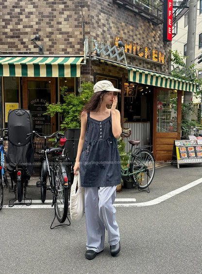 Korean Sle ort Denim Overalls Women's Faionable Summer Dr Vest Dr No Brand Commute Sle 00% Other Material