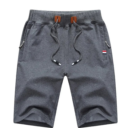2024 New Men's Shorts Summer Breeches Cotton Casual Sweat Bermudas Men Black Homme Classic Brand Clothing Beach Shorts Male
