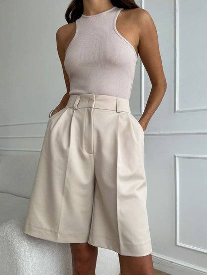 Straight-leg Pants 2026 Summer Shorts Temperament Casual Versatile Loose and Thin Five-point Suit Shorts