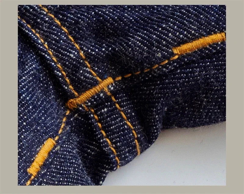 Denim Jeans Loose Fit Straight Leg Pants Amekaji DN-0006