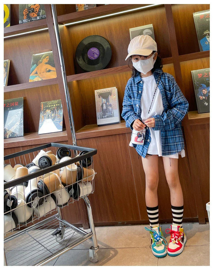 New Four Seasons Kids Single Sneaker Mandarin Ducks Basketball Sports Shoes Boys Girls Sneaker Board Shoes Children Casual Shoes