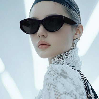 Women Butterfly Acetate Polarized Sunglasses Thick Frame UV400 Protection Sun Glasses Fashionable Ladies Shopping Gift