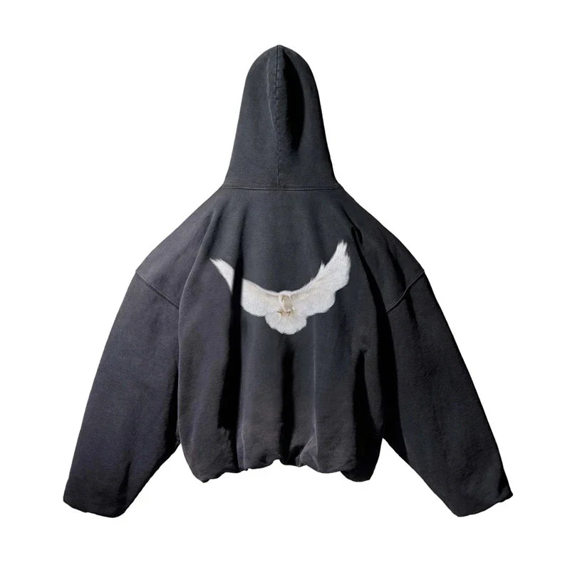 Kanye West Hoodie Men Women 1:1 High Quality Dove Print Season 6 Oversized Hooded