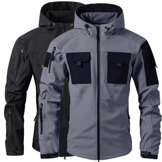 Tactical Military Men Winter Autumn Fleece Waterproof Jackets Sports Hiking Camping Climbing Outdoor Hooded Coat Hunting Combat