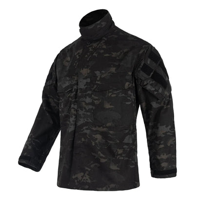 Men's Field Camouflage Clothing Tactical Combat Training Uniform Outdoor Hunting Camping Camo Long Sleeved Windbreaker Coat