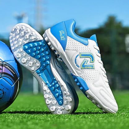 TF Turf Soccer Cleats for Kids Youth Men Women Breathable Non-Slip Training Shoes with PU Fabric Rubber Sole