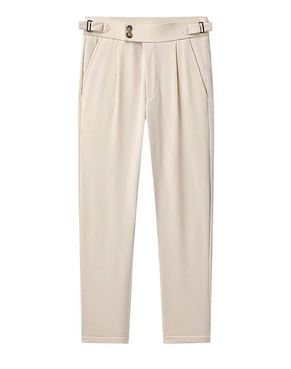 High Quality Mens Stretch Golf Pants Casual Slim Fit Dress Pants Adjustable Waist Tapered Work Cropped Trousers