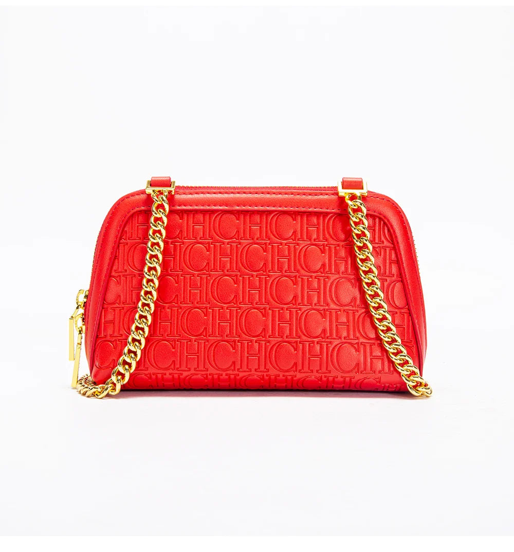 2024 Seasonal New Fashionable and Minimalist Women's Chain Shoulder Bag Solid Color Versatile Letter Print Design Exquisite